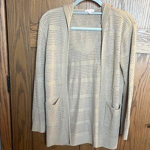 Design History Beige Open-Knit Kids Sweater